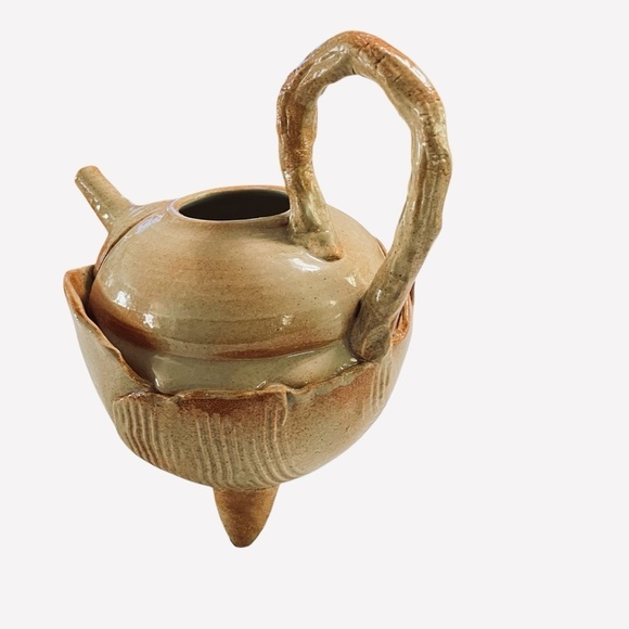 Handmade Ceramic Teapot – Rustic Glazed Pottery, Unique Artisan Design - Picture 7 of 13